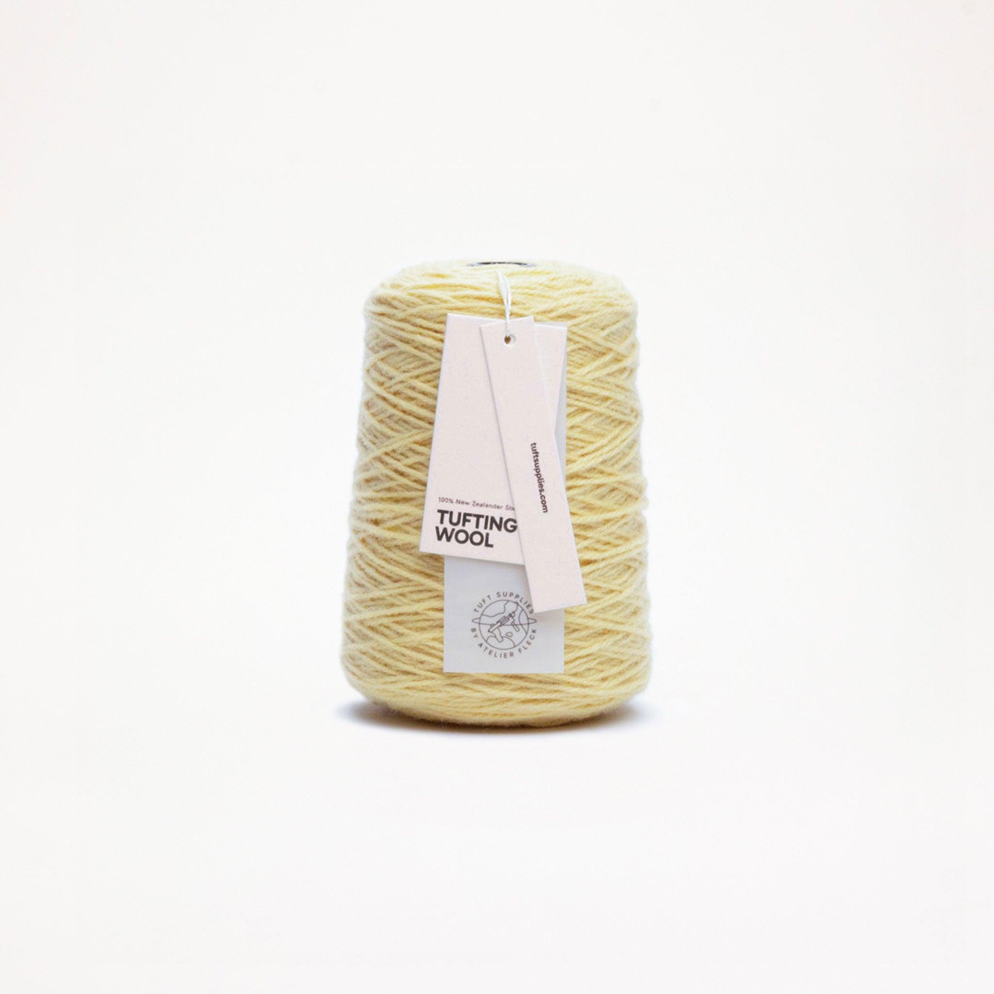 golden sand 100% New Zealand Wool Tufting Yarn 500g cone – durable 3-ply rug making yarn