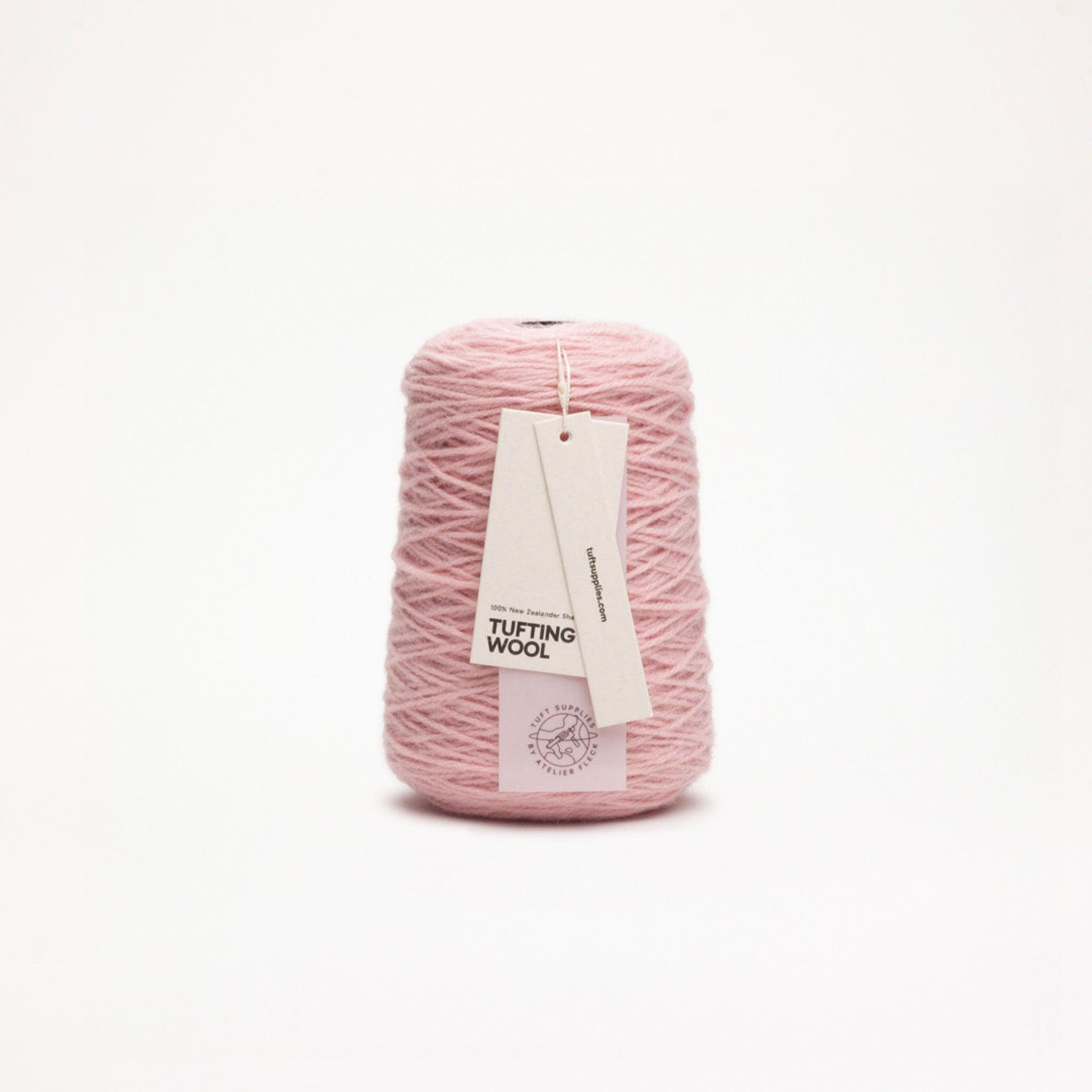 cotton candy 100% New Zealand Wool Tufting Yarn 500g cone – durable 3-ply rug making yarn