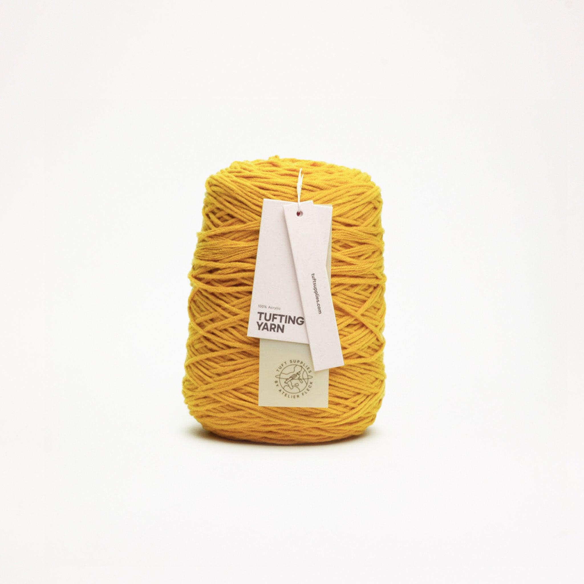 Honey Gold yarn in a warm tone shade (Hex: #d19b3b), suitable for tufting and punch needle projects.