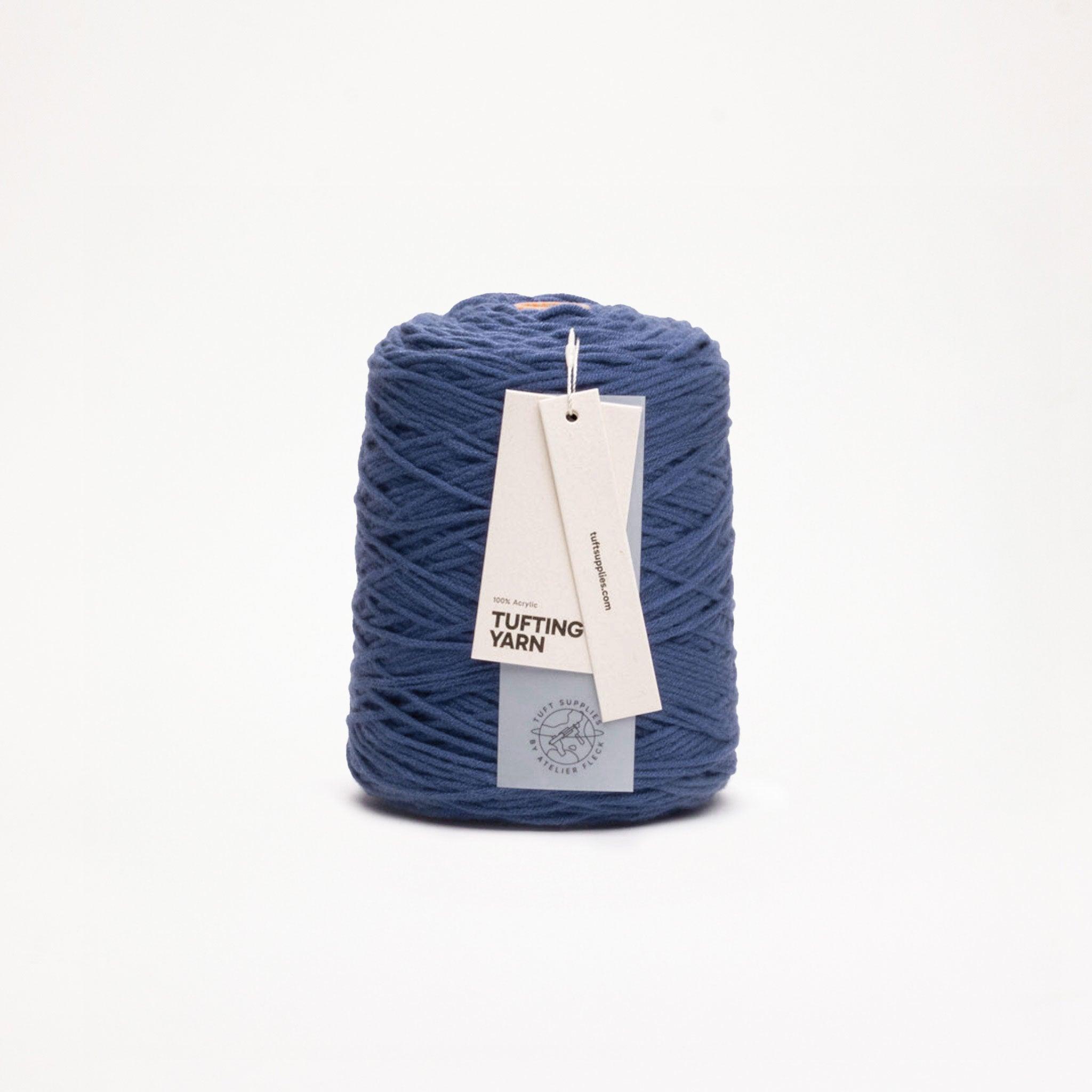 Acrylic Tufting Yarn – 400g - Tuft Supplies GmbH Storm Blue yarn in a cold tone shade (Hex: #465379), suitable for tufting and punch needle projects.
