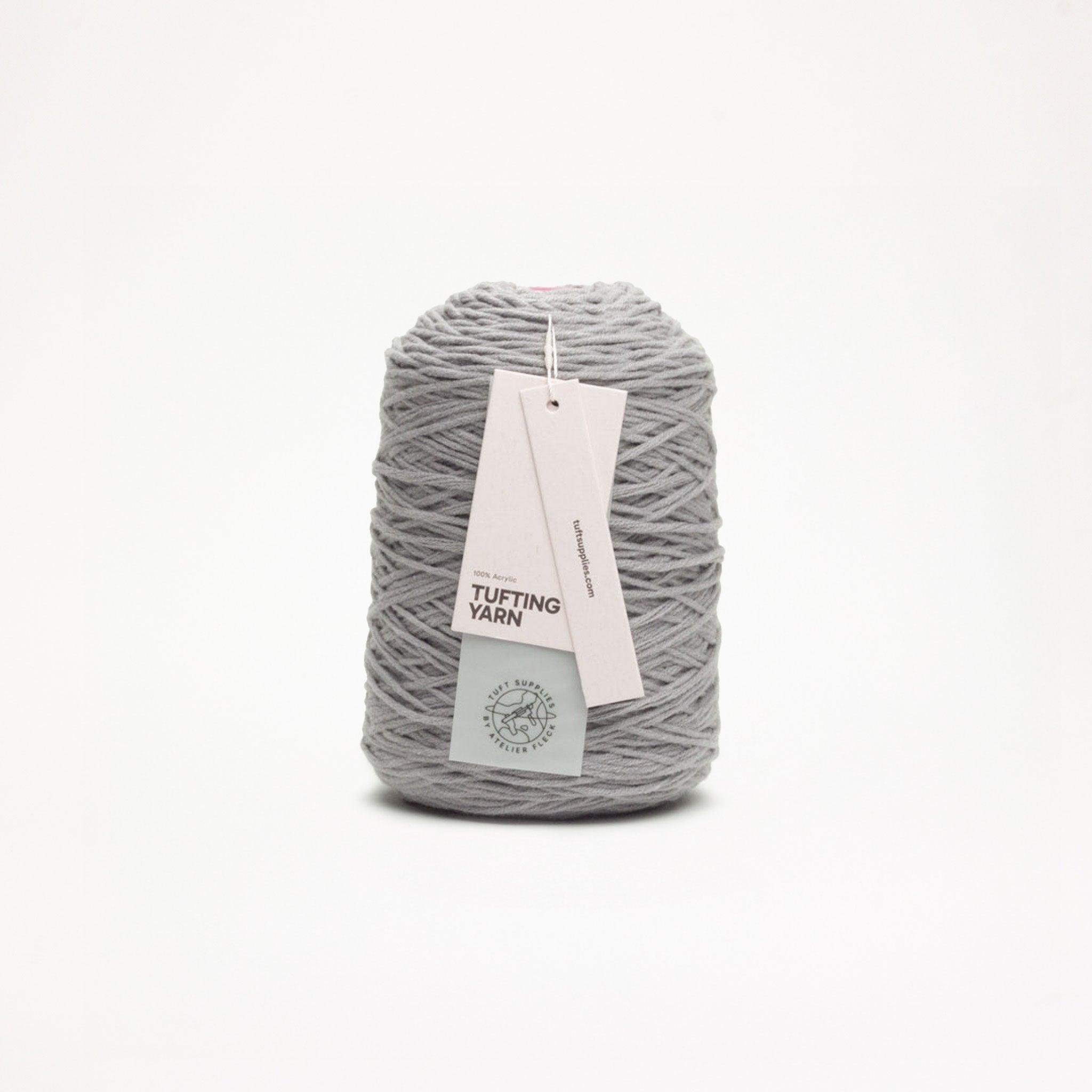 Misty Taupe yarn in a neutral tone shade (Hex: #9e9c9a), suitable for tufting and punch needle projects.